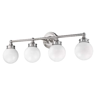 Fairfax 4-Light Satin Nickel Bath/Vanity Fixture