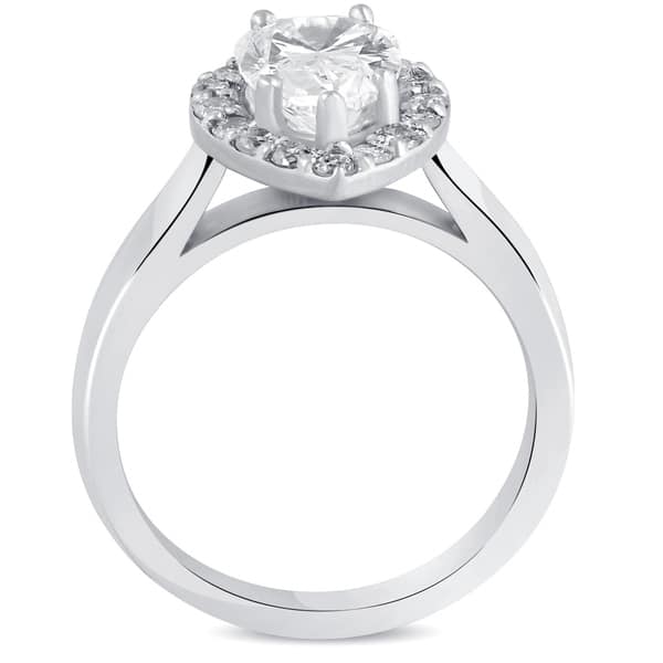 Shop Pompeii3 14k White Gold 1 7 8 Ct Tdw Pear Shape Diamond
