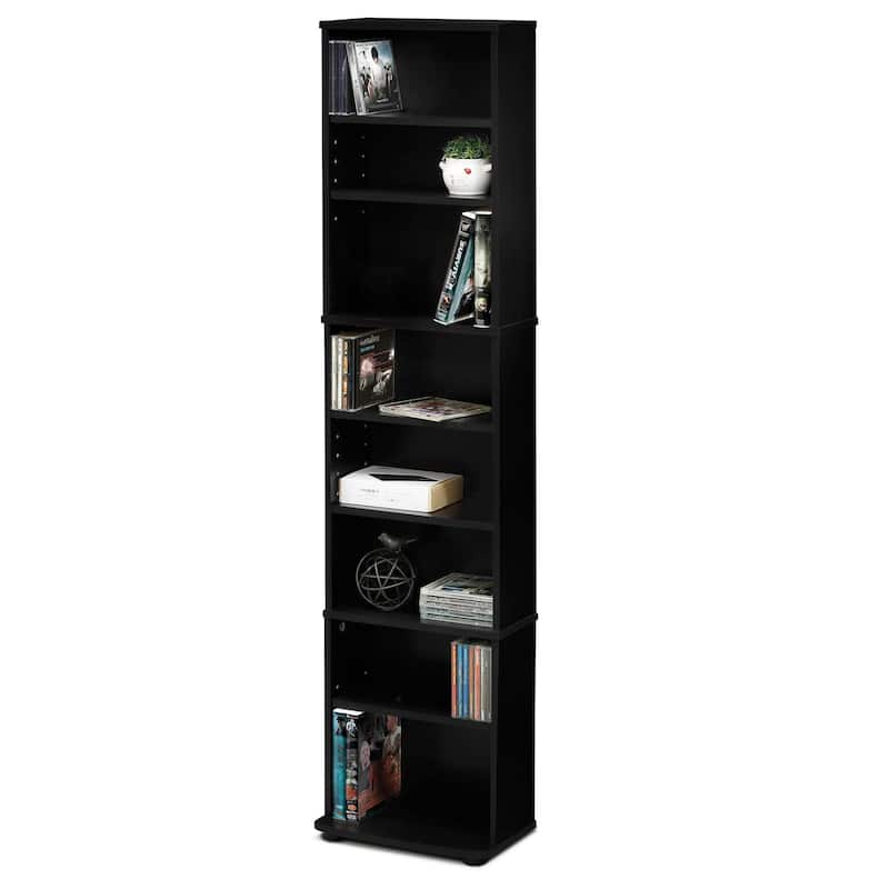 Porch & Den Eldert Espresso Space Saving Multimedia Storage Tower