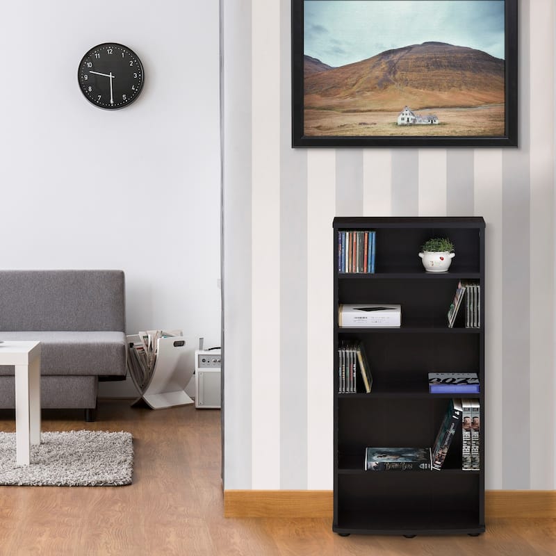 Porch & Den Eldert Espresso 4-tier Multimedia Storage Tower