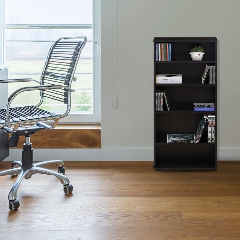 Porch & Den Eldert Espresso 4-tier Multimedia Storage Tower
