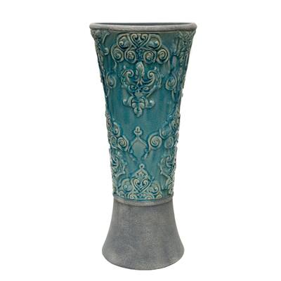 Sagebrook Home Vc10215-05 Ceramic Vase, Blue Ceramic, 10.25 X 10.25 X 23.75 Inches