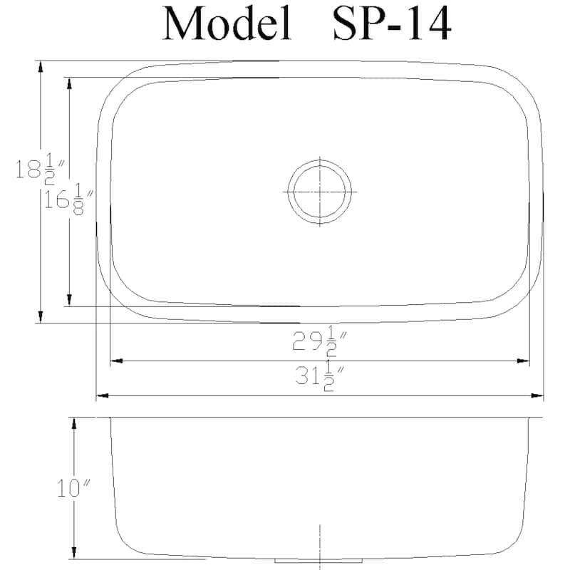 Premium Undermount 16 Gauge Stainless Steel 31.5" Single Bowl Kitchen Sink with Grid and strainer