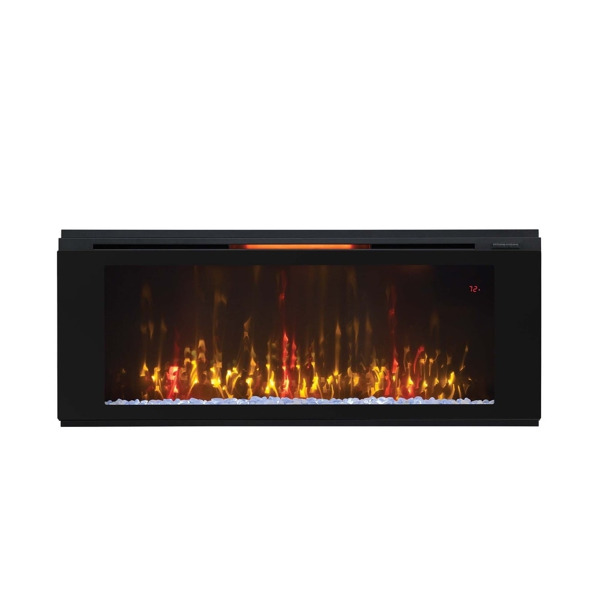 Helen 48-inch Wall-mounted Black Electric Fireplace Bed Bath