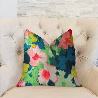 Plutus Floral Goddess Multicolor Luxury Decorative Throw Pillow