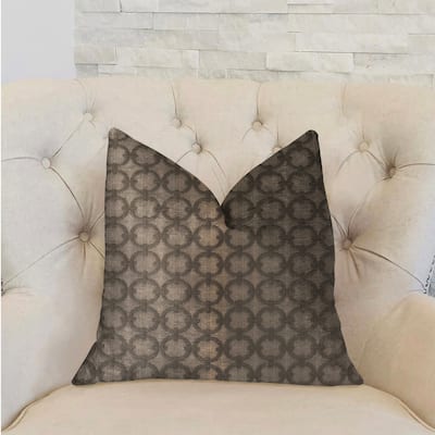 Plutus Cercles Dark Brown Luxury Decorative Throw Pillow