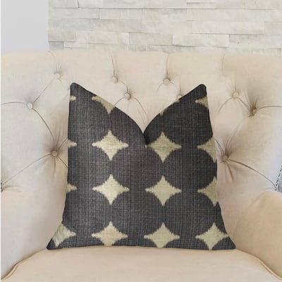 Plutus Savannah Black and Beige Luxury Decorative Throw Pillow