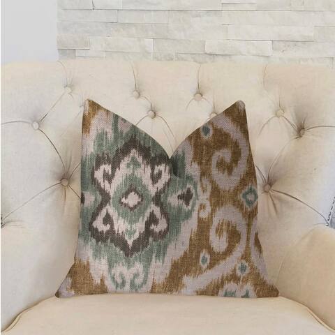 Plutus Ambrosia Yellow and Beige Luxury Decorative Throw Pillow