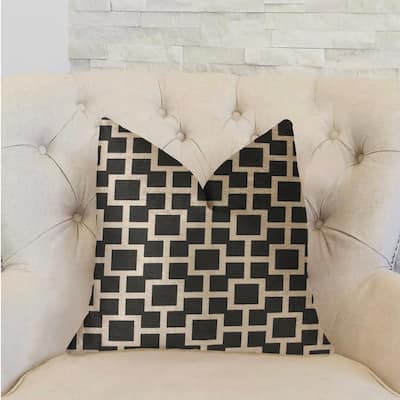 Plutus Petunia Black and White Luxury Decorative Throw Pillow
