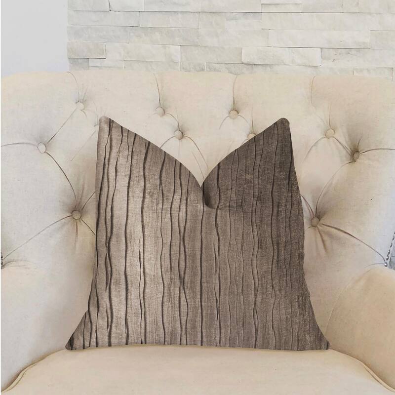 Plutus Solitude Gray Luxury Decorative Throw Pillow