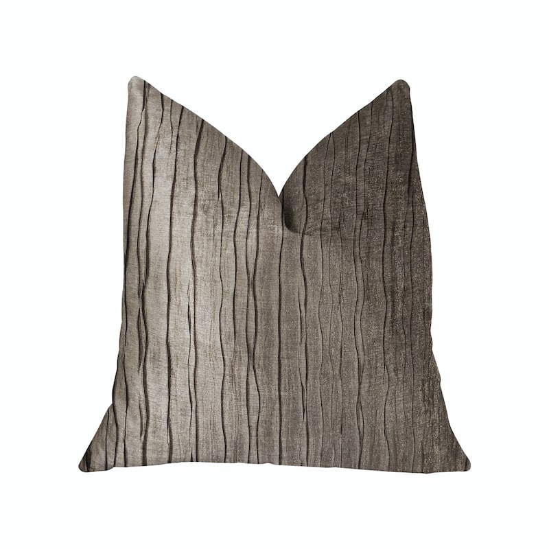 Plutus Solitude Gray Luxury Decorative Throw Pillow