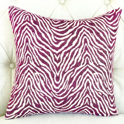 Plutus Oasis Waves Purple and Beige Luxury Decorative Throw Pillow