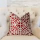 Plutus Red Romance Red And Beige Luxury Decorative Throw Pillow - On 