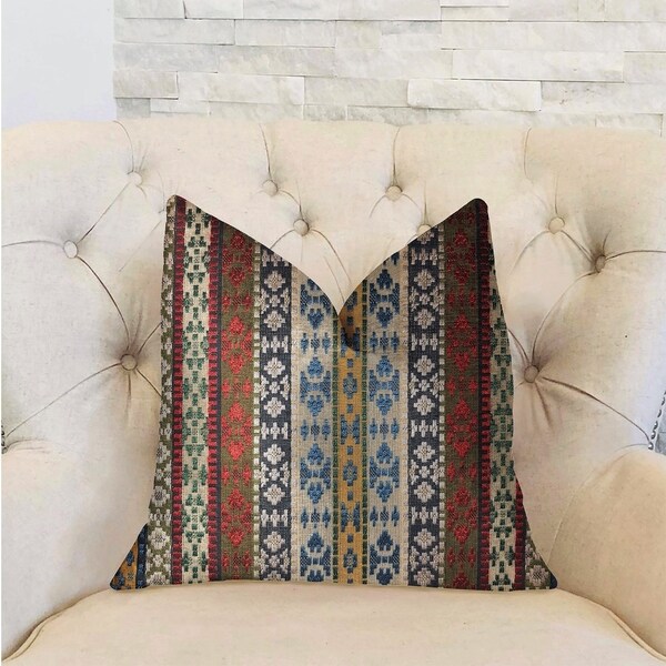 Plutus Arrowhead Canal Multicolor Luxury Decorative Throw Pillow