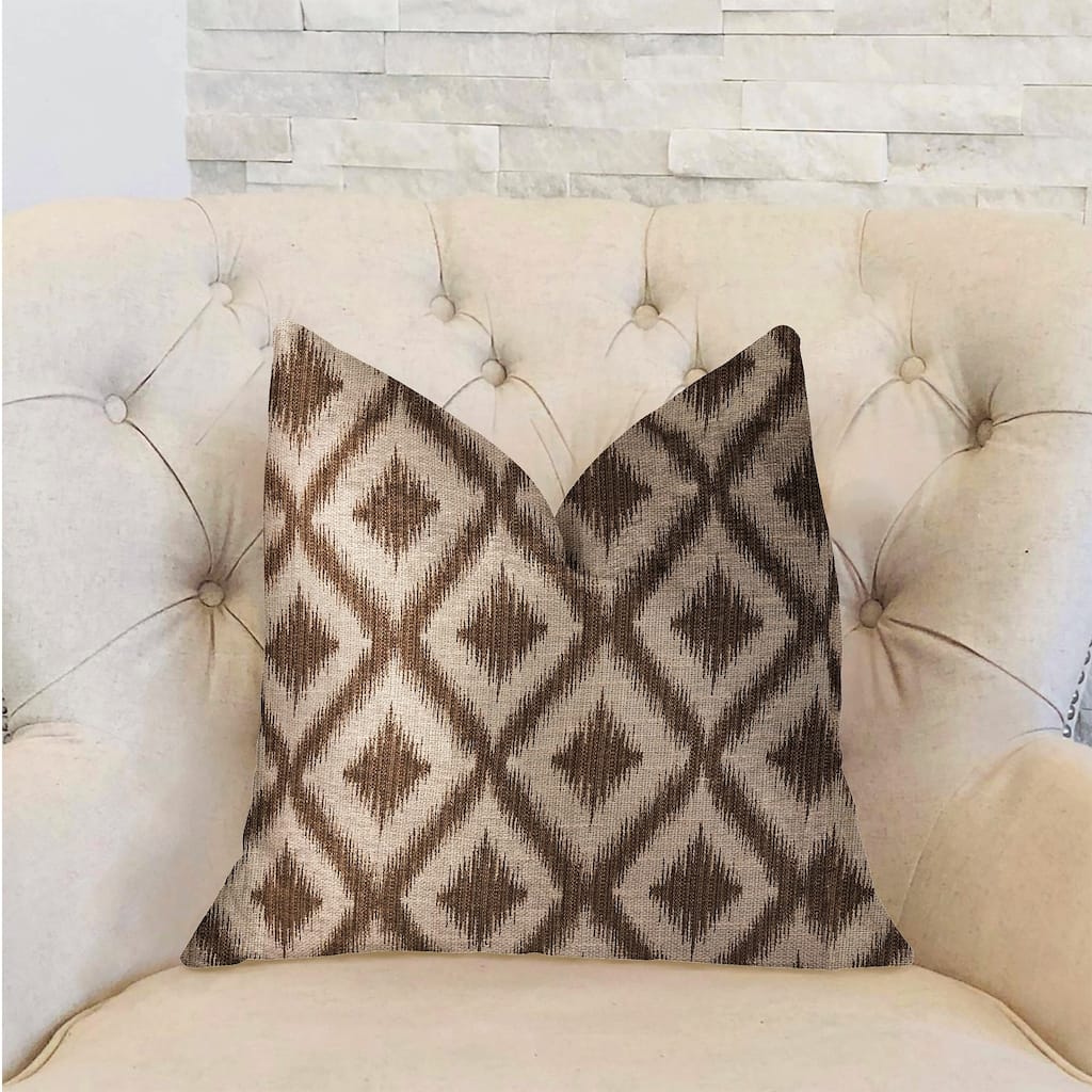 Plutus Casa Nova Brown Luxury Decorative Throw Pillow