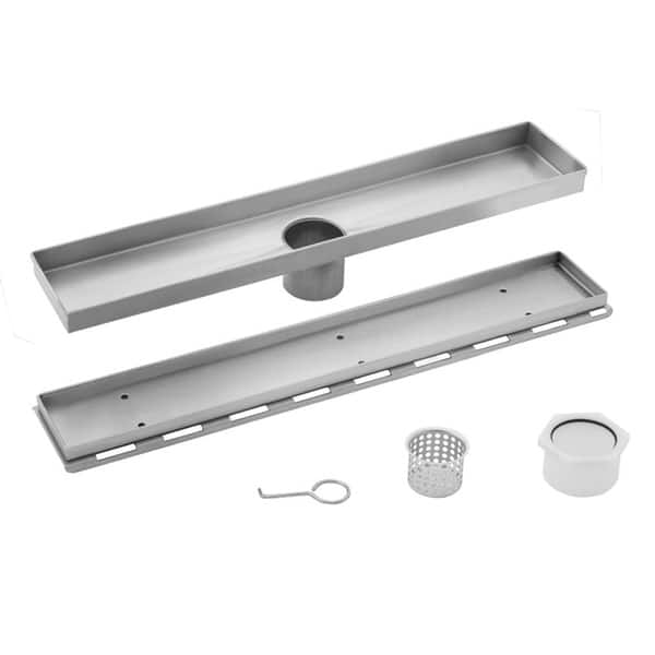 26 in. Stainless Steel Tile Insert Linear Shower Drain 21256104