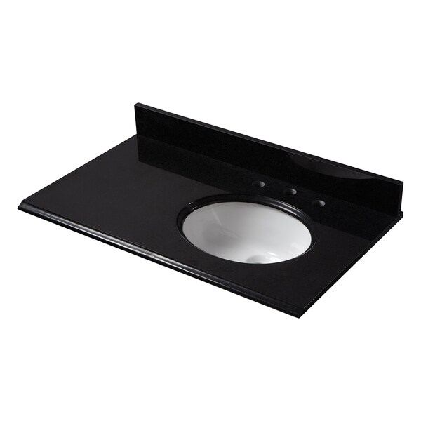 37 In X 22 Black Granite Right Offset Basin Vanity Top 8 37 In X 22 Black Granite Right Offset Basin Vanity Top