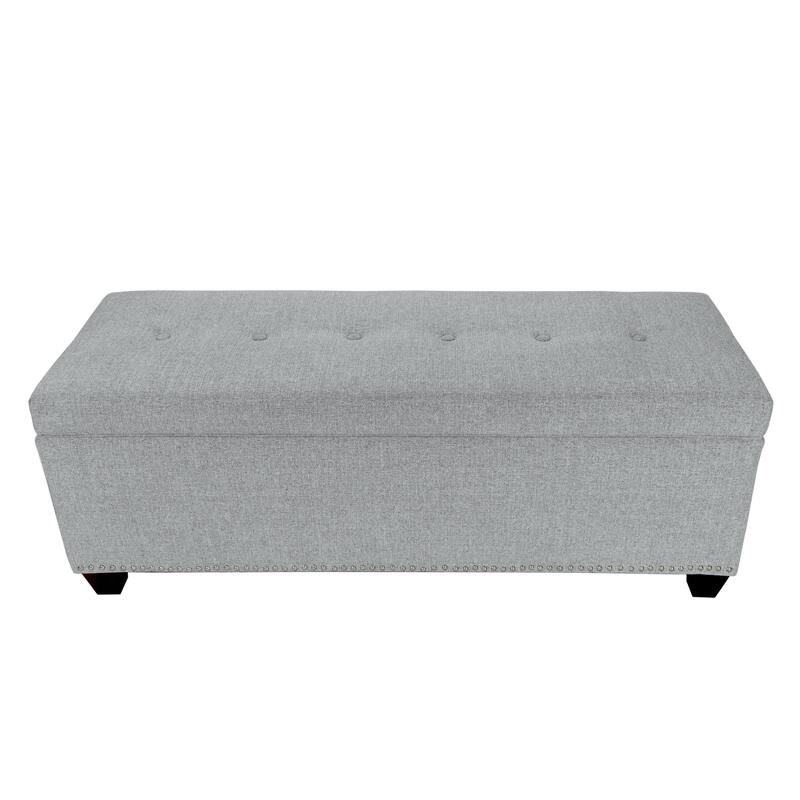 SOLE SECRET DUO 6 Button Nail Linen & Shoe Storage Bench - NOVA