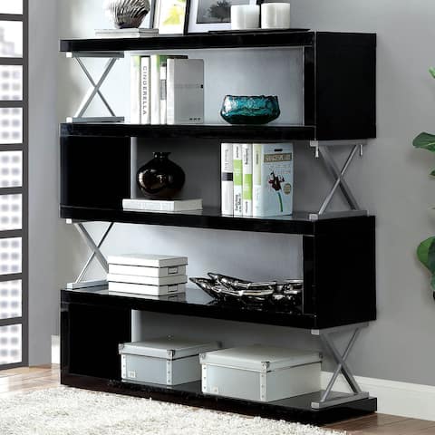 Furniture of America Loop Modern Metal 5-tier S-shaped Bookcase