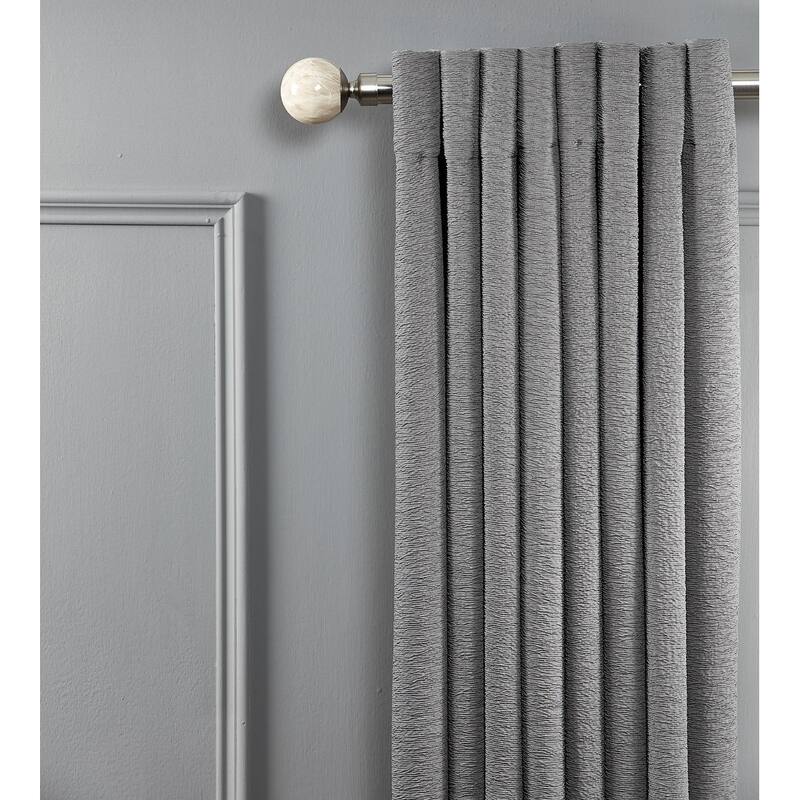 Linen Avenue Satin Nickel Double Window Curtain Rod Set - tan travertine double - 48 to 86 inches