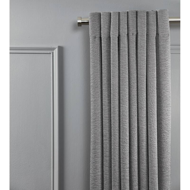 Linen Avenue Satin Nickel Double Window Curtain Rod Set - end cap double - 66 to 120 inches