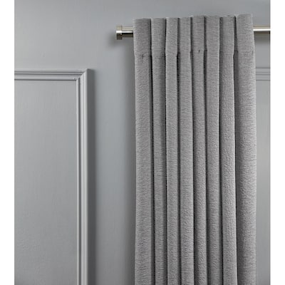 Linen Avenue Satin Nickel Double Window Curtain Rod Set