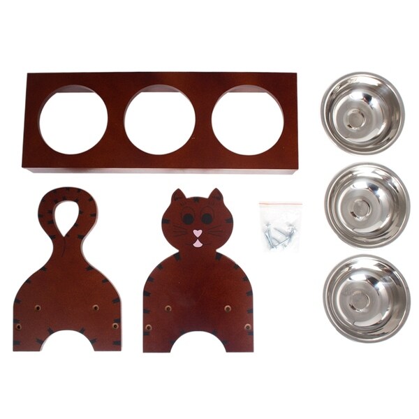 multiple cat feeding station