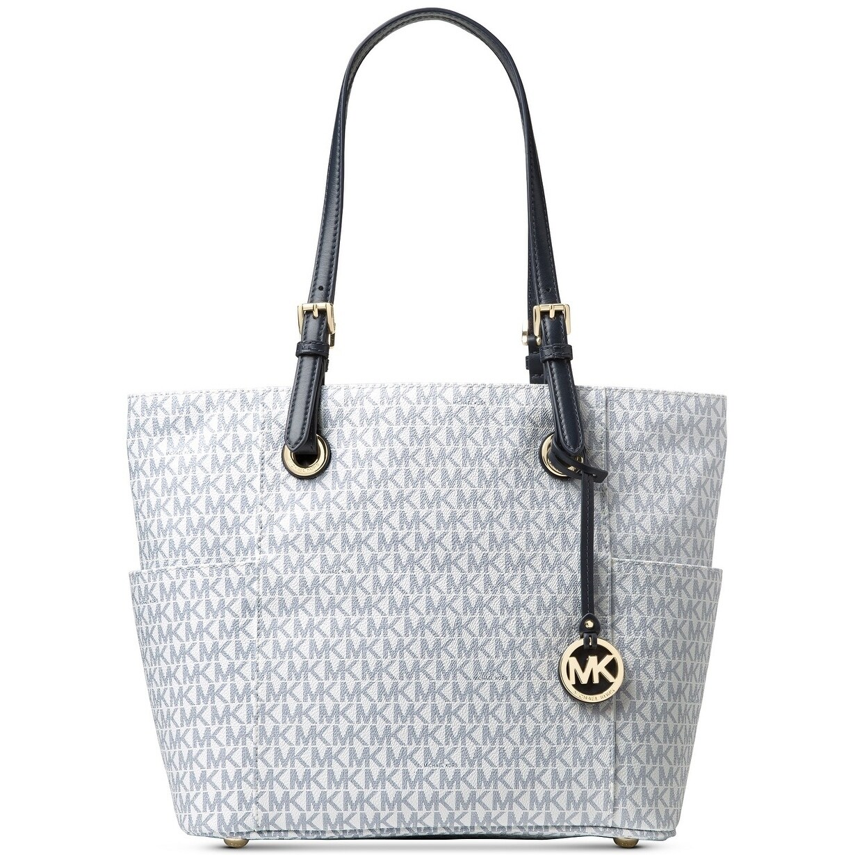 michael kors white signature bag
