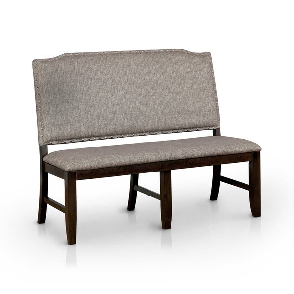 Furniture Of America Manchester Faux Linen 48 Inch Dining Bench Furniture Of America Manchester Faux Linen 48 Inch Dining Bench