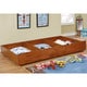 preview thumbnail 11 of 17, Bays Transitional Twin Wood Underbed Trundle with Casters by Furniture of America