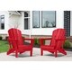 Laguna Outdoor Folding Patio Poly Adirondack Chair (Set of 2) - Thumbnail 2