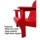 Laguna Outdoor Patio Poly Adirondack Chair (Set of 2) - Thumbnail 24