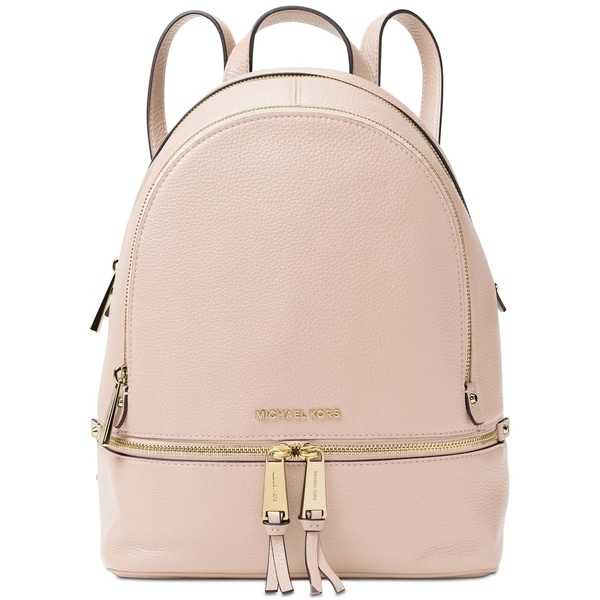 Shop MICHAEL Michael Kors Rhea Zip Medium Soft Pink Backpack - Free ...