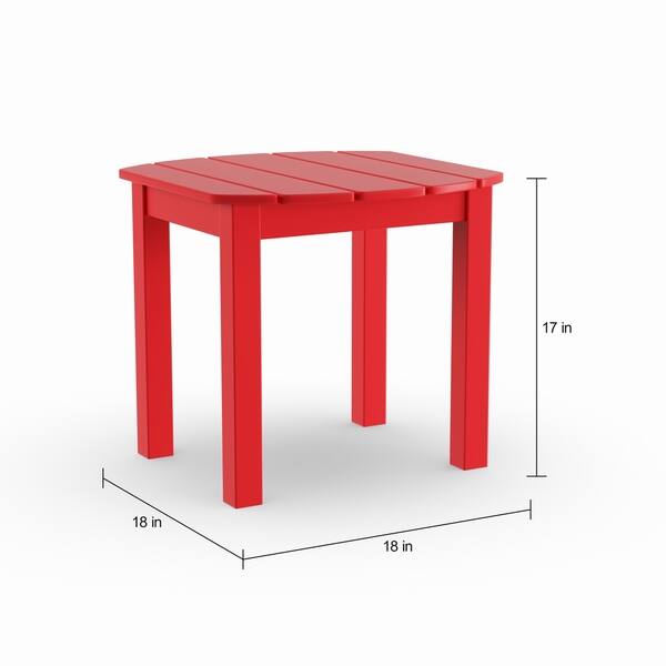 Shop Red 2 Piece Adirondack Chair Side Table Set Overstock 21258110