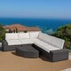 Havenside Home Best Sail Bridge Outdoor 6-piece Wicker Sofa Set - Thumbnail 9