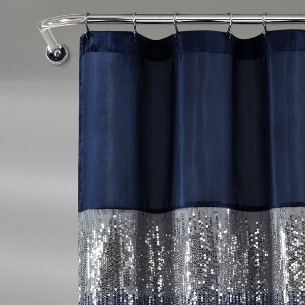 Shower Curtain Decor Set Ombre Colorful Design Black Gray Bath Curtains 12 Hooks