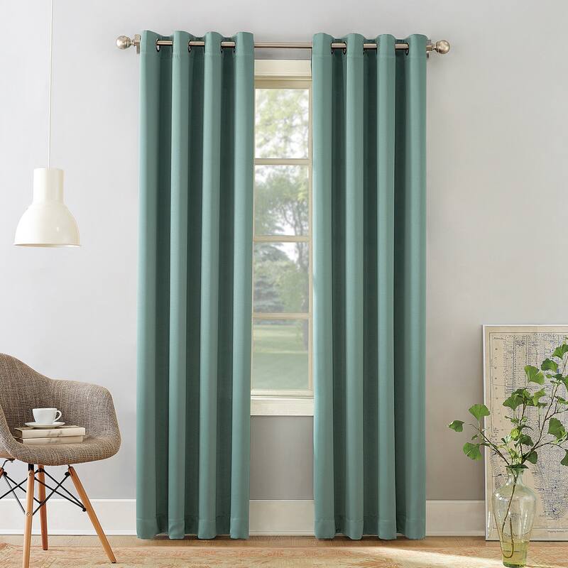 Porch & Den Nantahala Room Darkening Grommet Curtain Panel, Single Panel - 54 x 95 - Marine