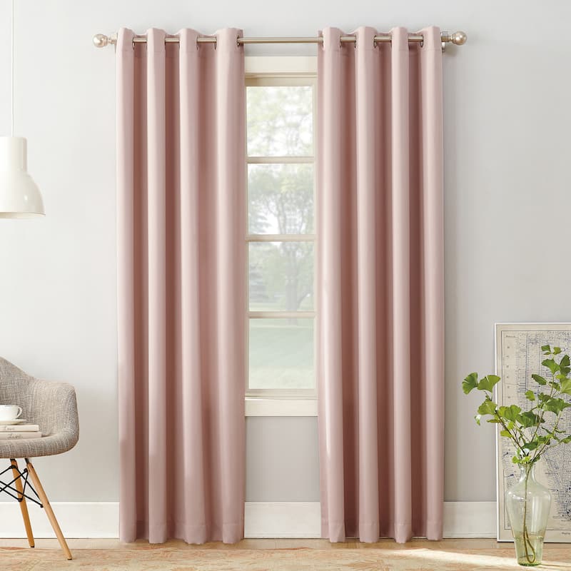 Porch & Den Nantahala Room Darkening Grommet Curtain Panel, Single Panel - 54 x 84 - Blush