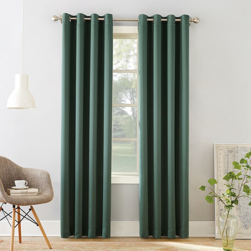 Porch & Den Nantahala Room Darkening Grommet Curtain Panel, Single Panel - 54 x 95 - everglade