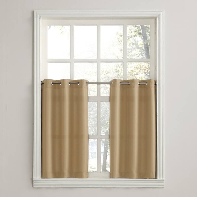 Copper Grove Speedwell Grommet Window Tier Pair - 56"w x 36"l - taupe