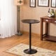 preview thumbnail 2 of 1, Carson Carrington Storfosna Black Round Top with Black Leg And Base Metal Bar Table