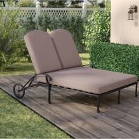 Havenside Home Lewes Double Chaise Lounger with Removable Cushion