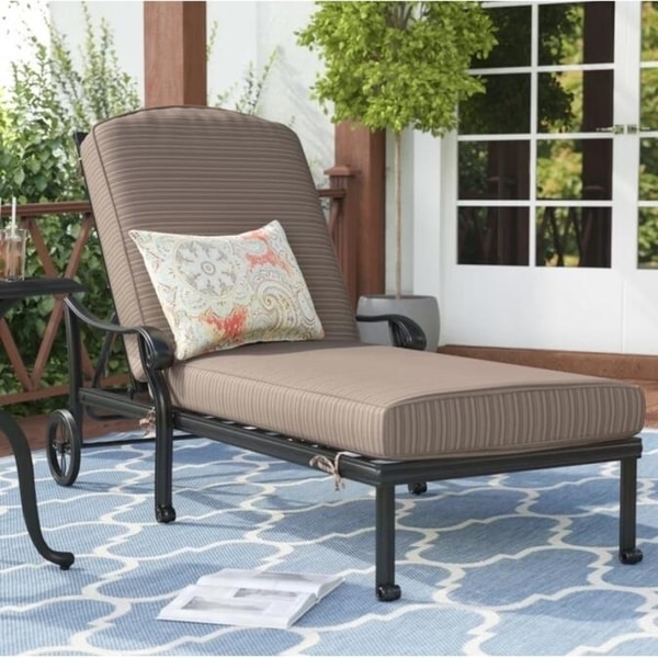 chaise lounger with cushion