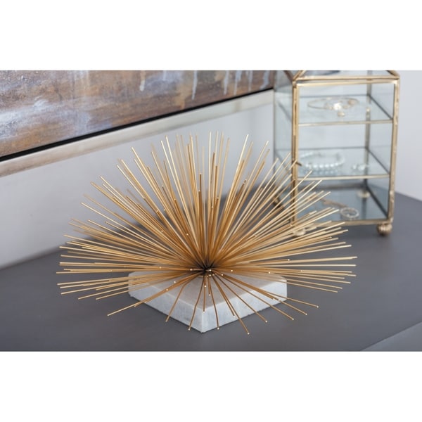 Carson Carrington Alavus Metal Marble Gold Flower