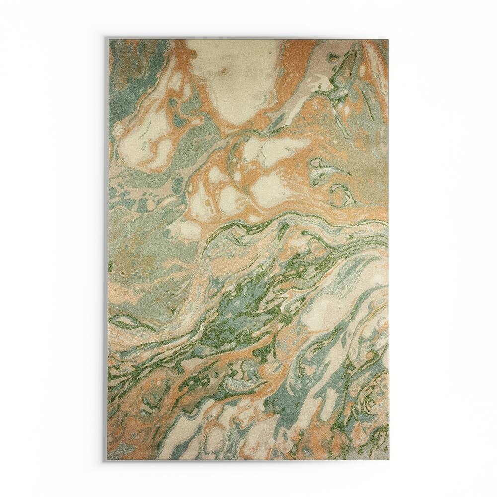 Style Haven Froya Abstract Green/ Gold Area Rug