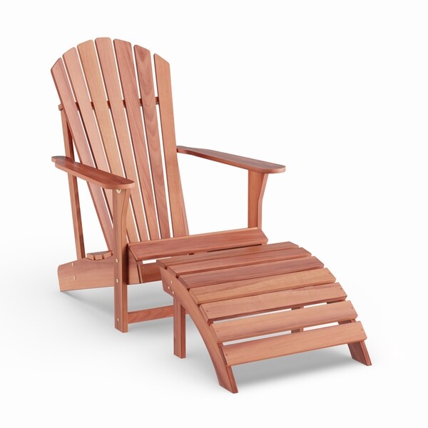 2piece Adirondack Chair with Footrest Set Overstock