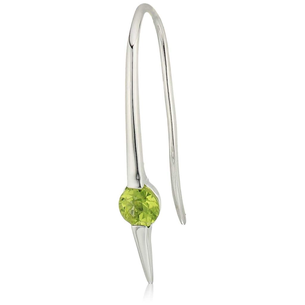 Sterling Silver Peridot Wire Drop Earrings