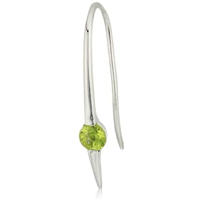Sterling Silver Peridot Wire Drop Earrings