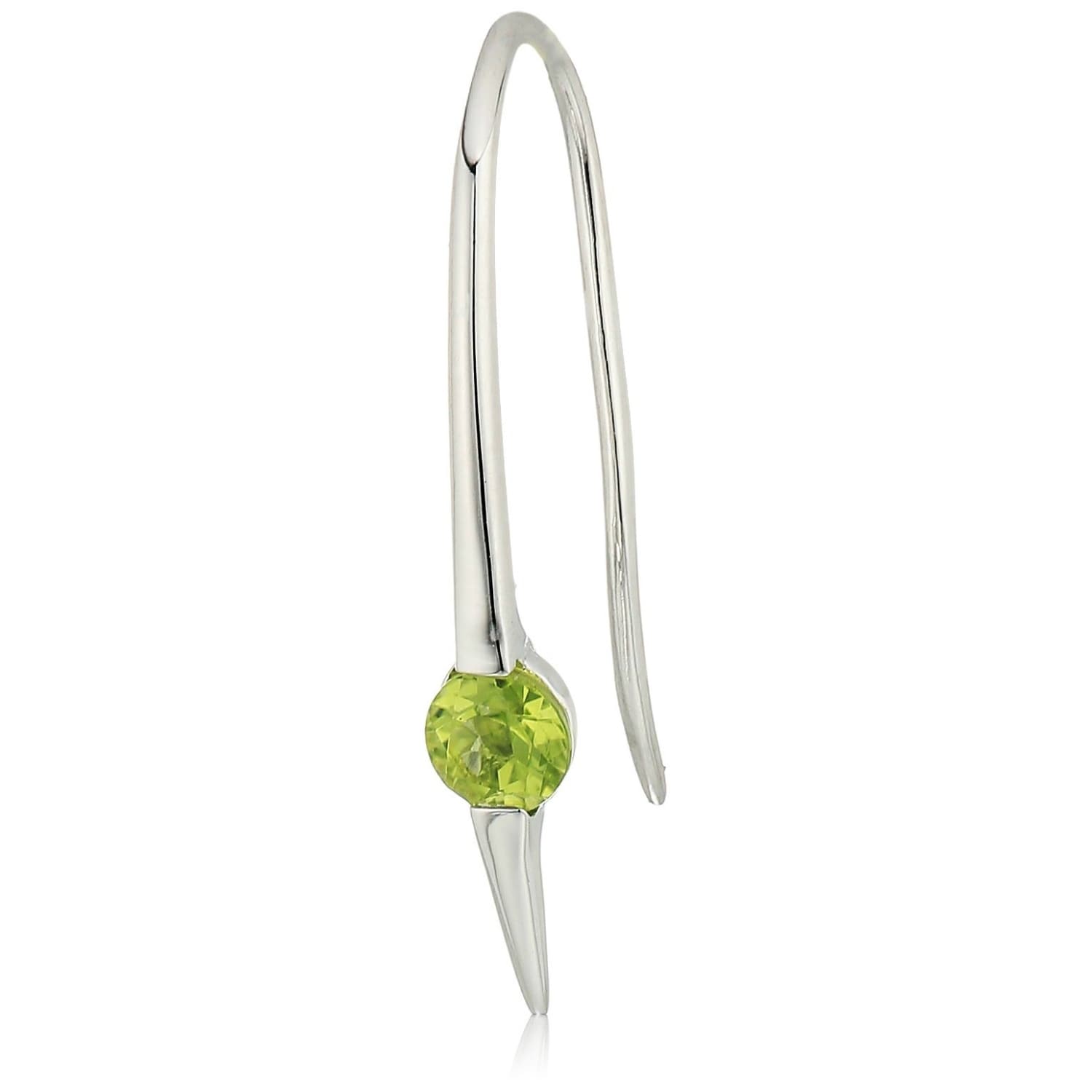 Pinctore Sterling Silver Peridot Wire Drop Earrings