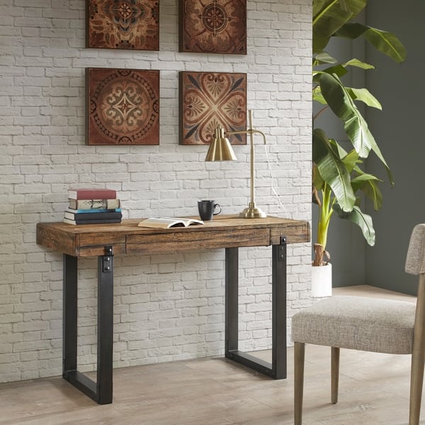 Shop Madison Park Ellis Brown Writing Desk Free Shipping Today